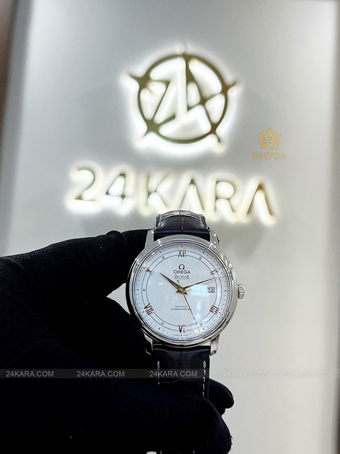 Đồng hồ Omega De Ville Prestige 424.13.40.20.02.005 39.5 Steel Mặt Lụa Chronometer - Lướt