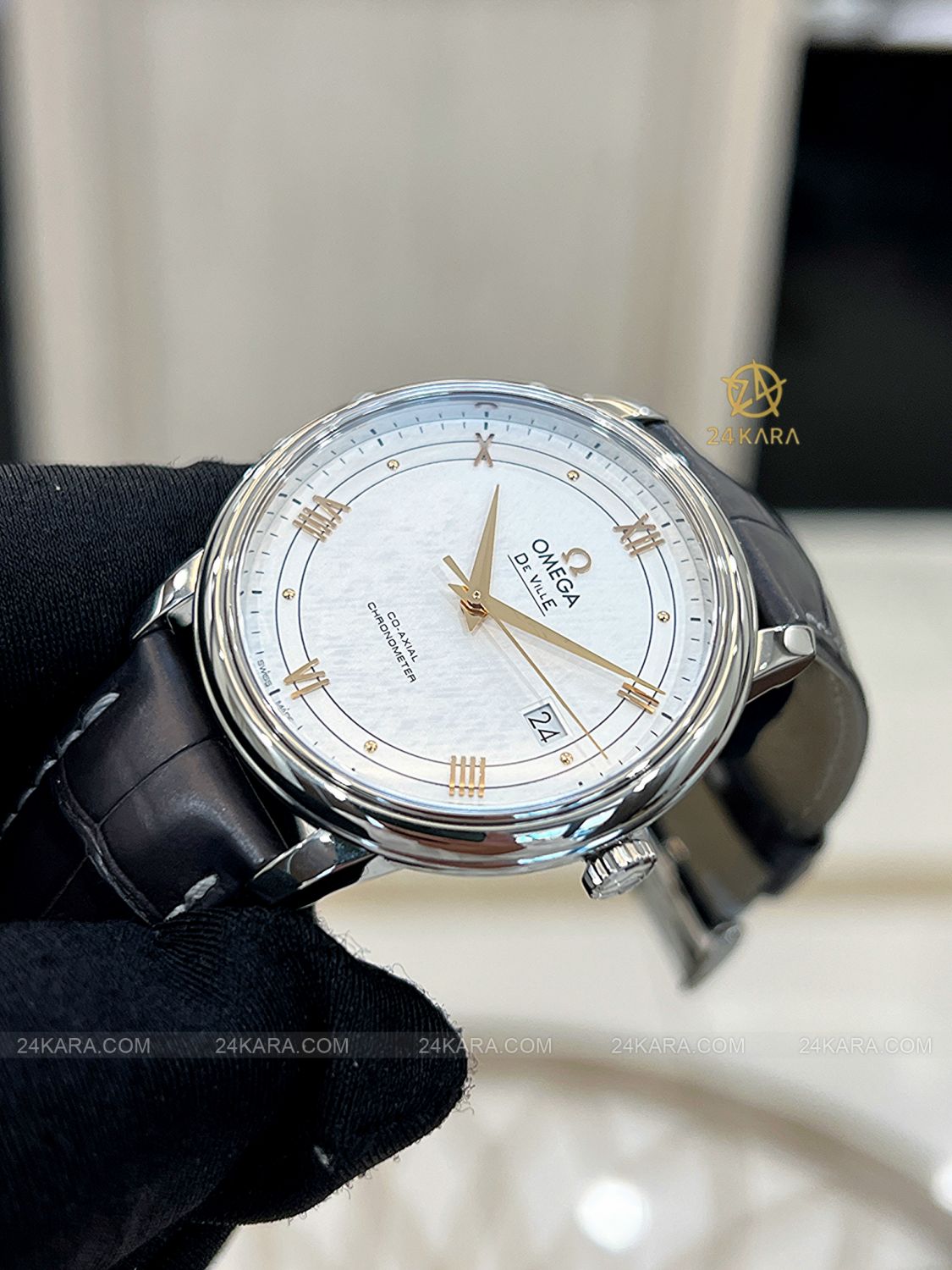 Đồng hồ Omega De Ville Prestige 424.13.40.20.02.005 39.5 Steel Mặt Lụa Chronometer - Lướt