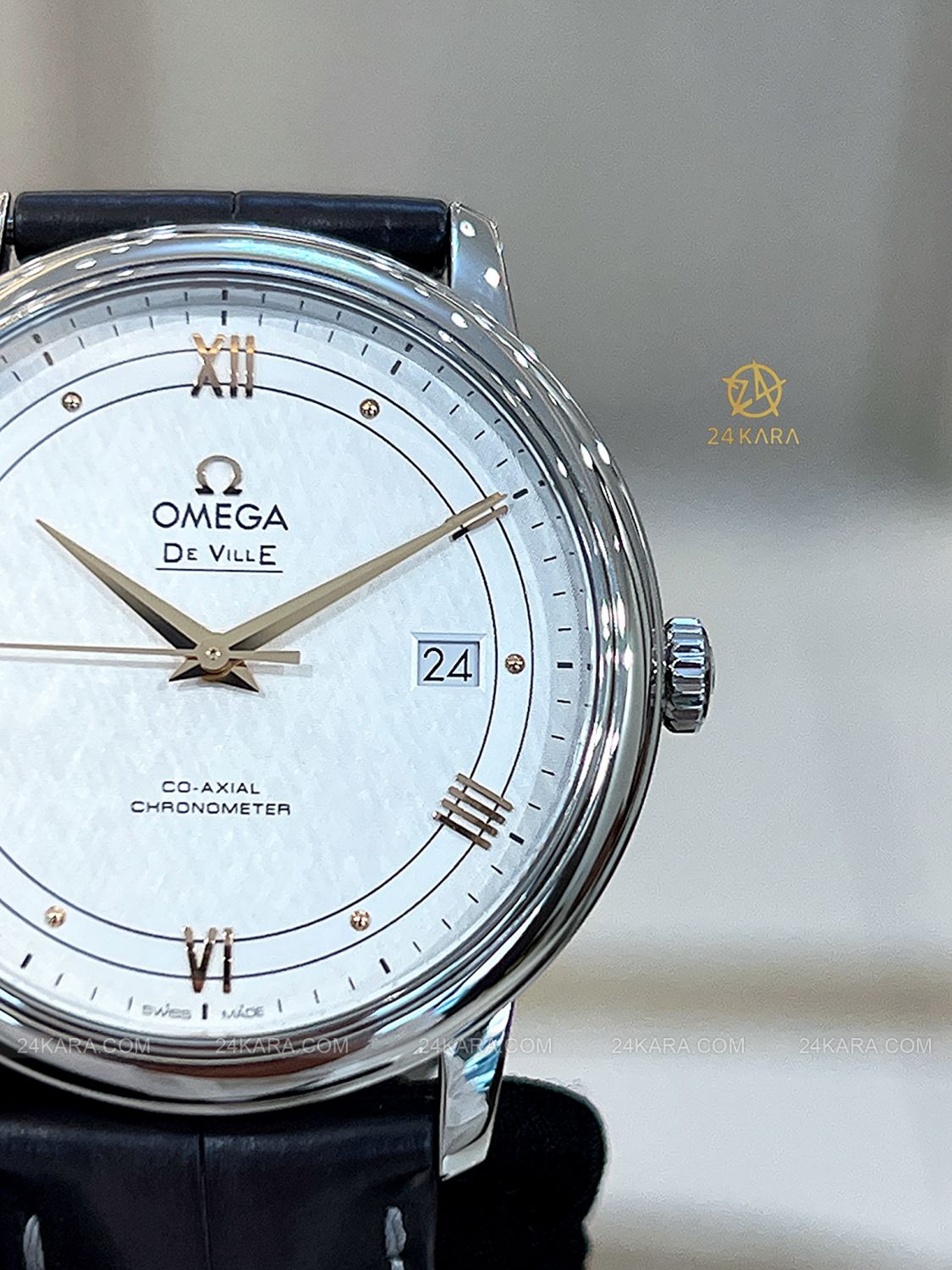 Đồng hồ Omega De Ville Prestige 424.13.40.20.02.005 39.5 Steel Mặt Lụa Chronometer - Lướt