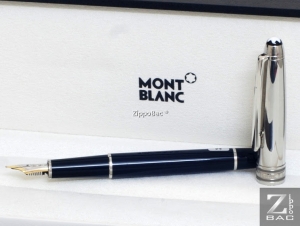 MS B.82 - Bút máy Montblanc Meisterstuck nắp thép - ngòi vàng khối 18K - thân Resin đen - New in Box