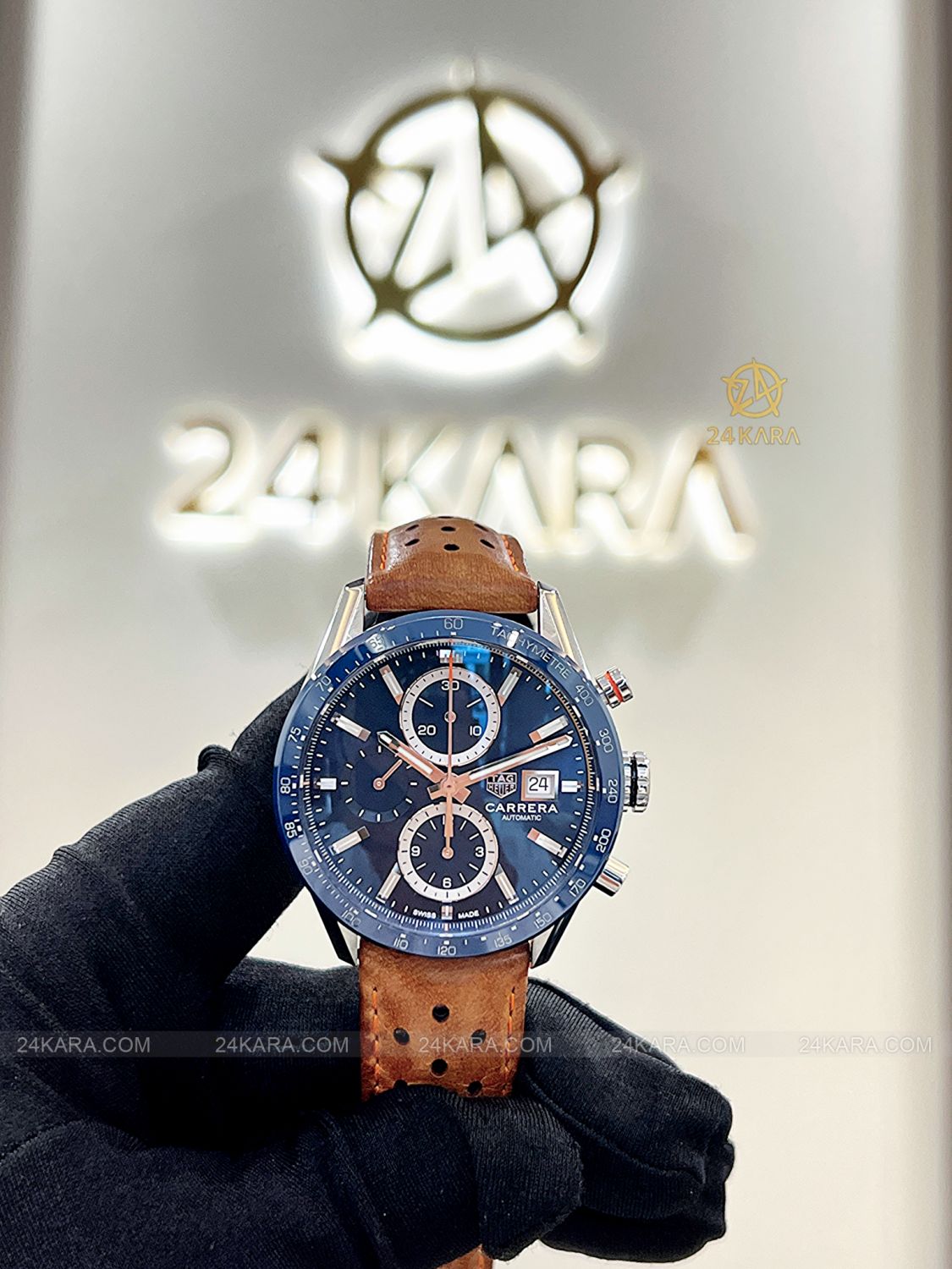 Đồng hồ Tag Heuer Carrera Chronograph Calibre 16 CBM2112.FC6455 41 Sunray Blue Ceramic Racing - Lướt