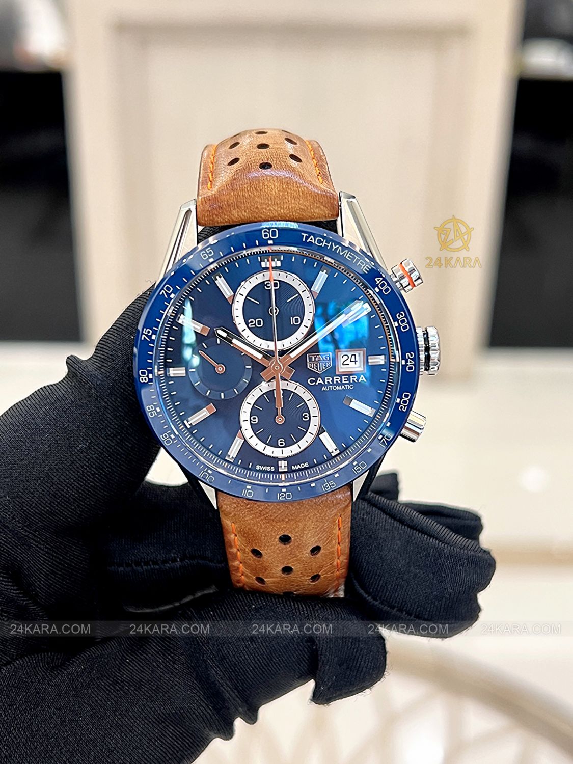 Đồng hồ Tag Heuer Carrera Chronograph Calibre 16 CBM2112.FC6455 41 Sunray Blue Ceramic Racing - Lướt
