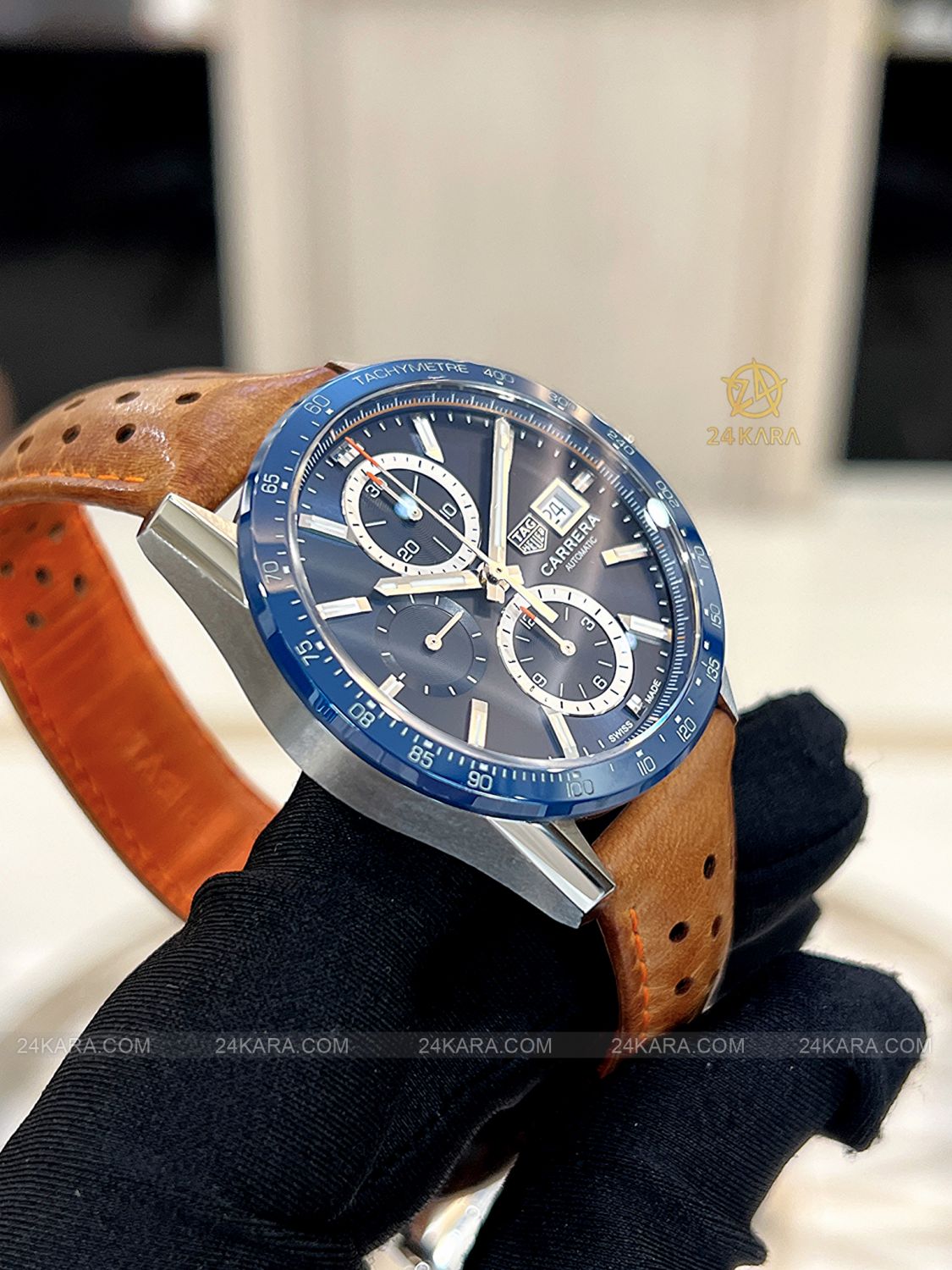 Đồng hồ Tag Heuer Carrera Chronograph Calibre 16 CBM2112.FC6455 41 Sunray Blue Ceramic Racing - Lướt