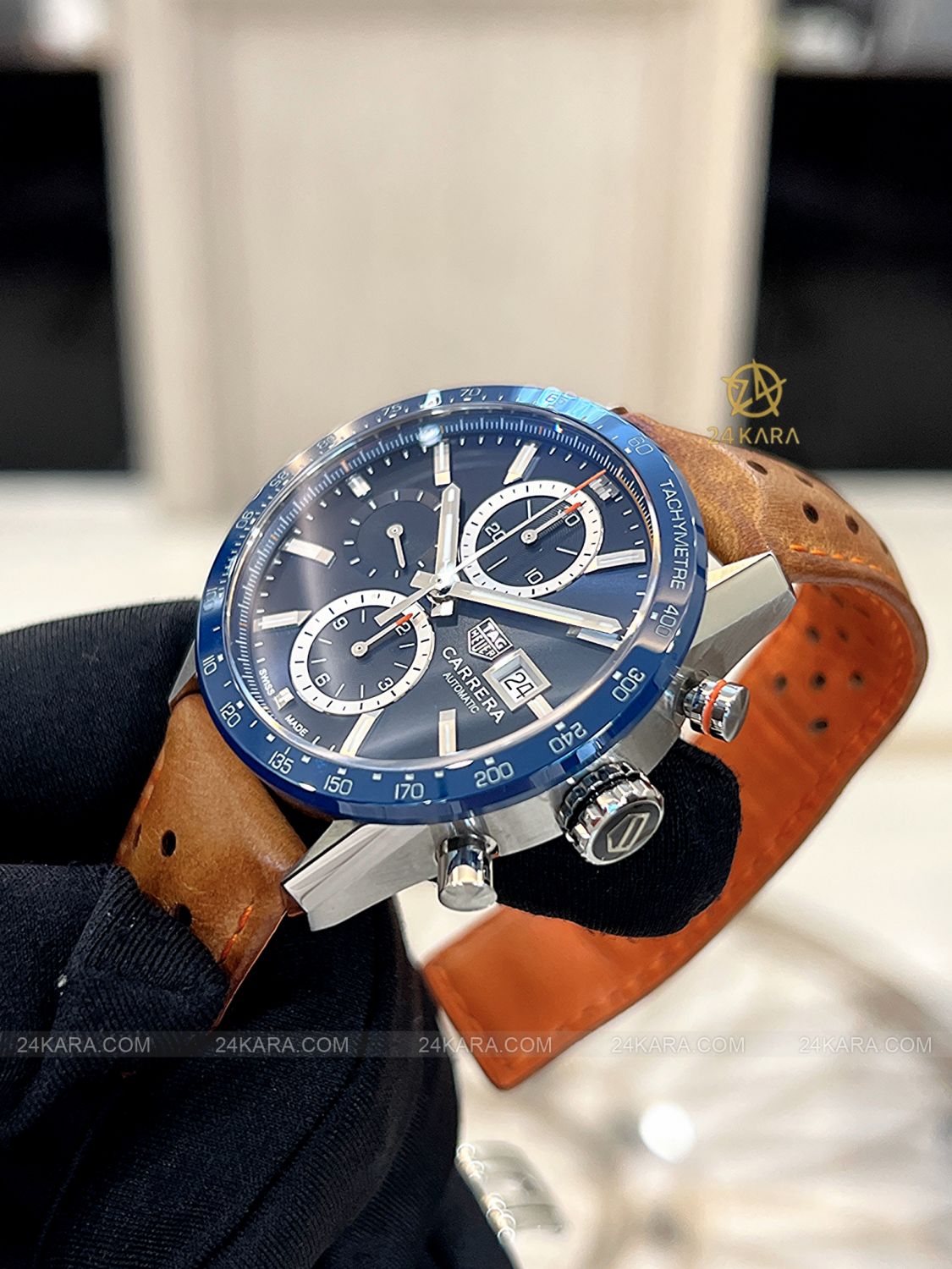 Đồng hồ Tag Heuer Carrera Chronograph Calibre 16 CBM2112.FC6455 41 Sunray Blue Ceramic Racing - Lướt