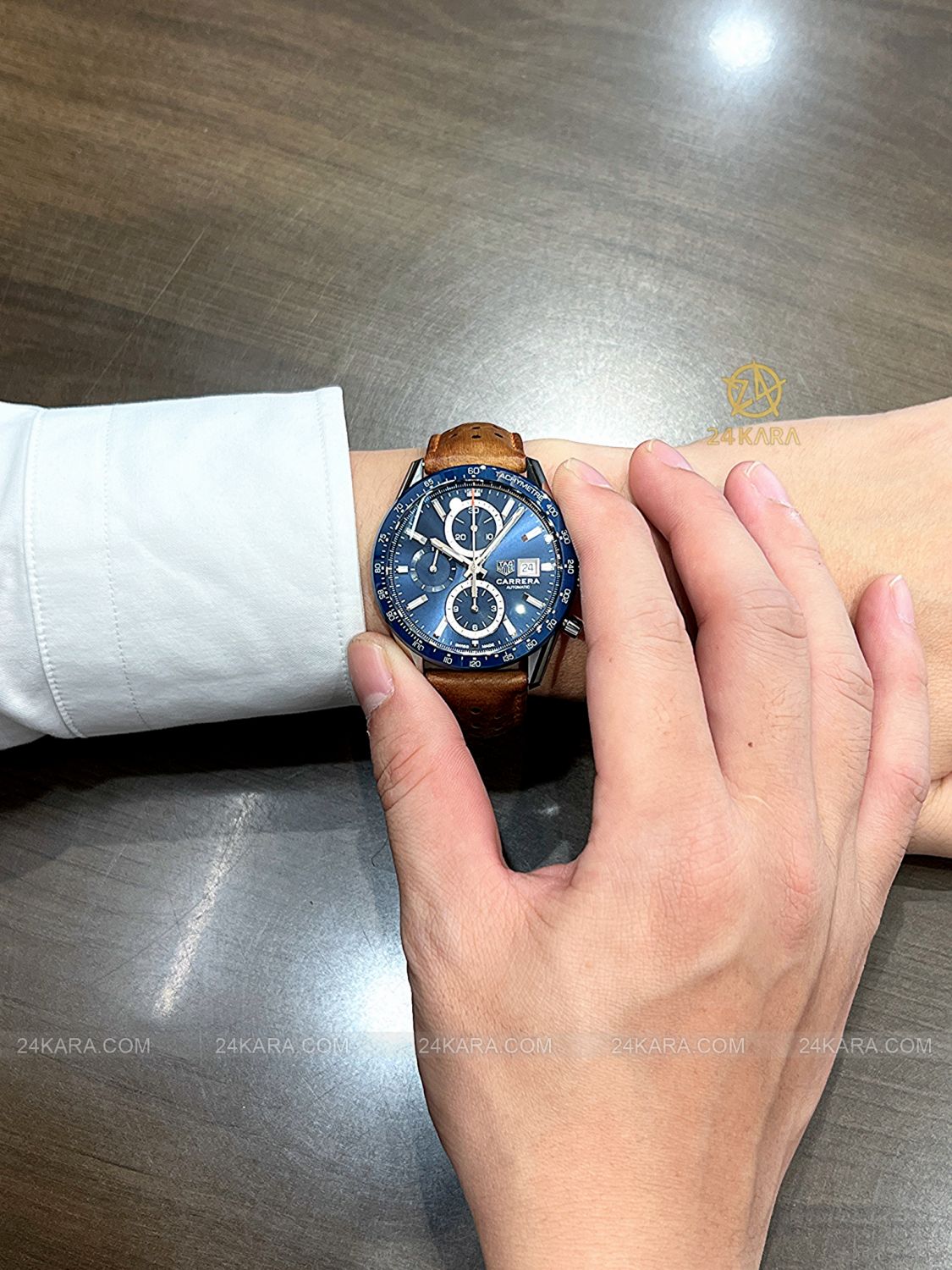 Đồng hồ Tag Heuer Carrera Chronograph Calibre 16 CBM2112.FC6455 41 Sunray Blue Ceramic Racing - Lướt