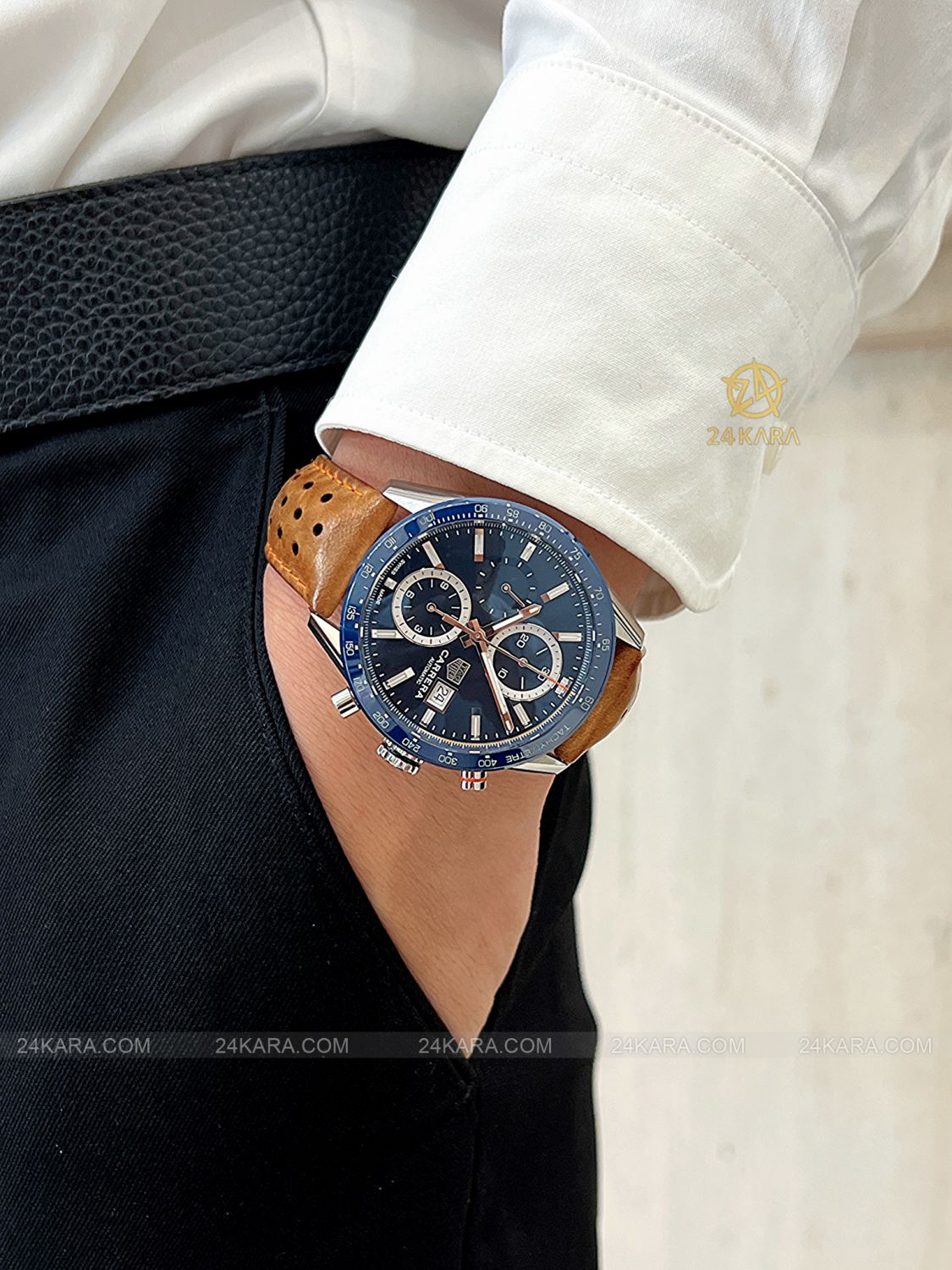 Đồng hồ Tag Heuer Carrera Chronograph Calibre 16 CBM2112.FC6455 41 Sunray Blue Ceramic Racing - Lướt