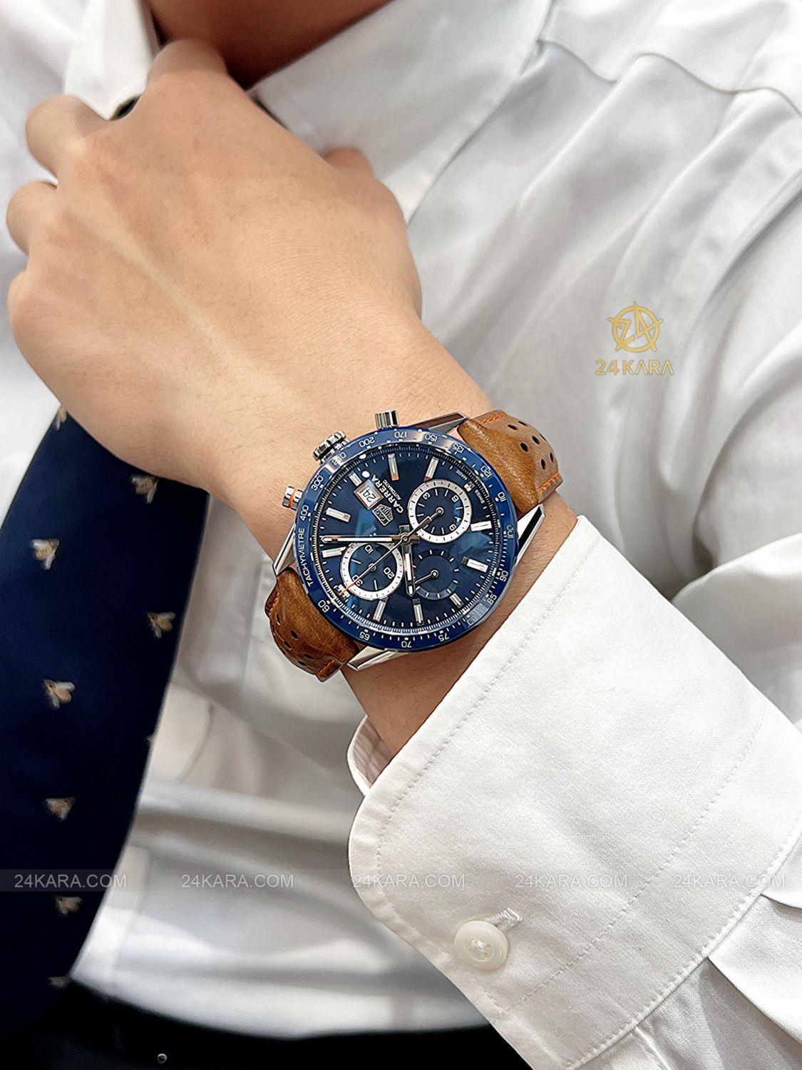 Đồng hồ Tag Heuer Carrera Chronograph Calibre 16 CBM2112.FC6455 41 Sunray Blue Ceramic Racing - Lướt