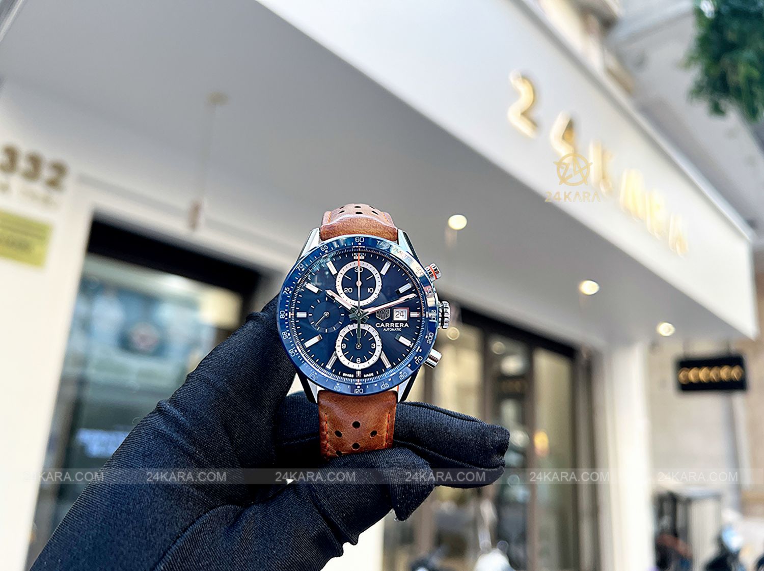 Đồng hồ Tag Heuer Carrera Chronograph Calibre 16 CBM2112.FC6455 41 Sunray Blue Ceramic Racing - Lướt