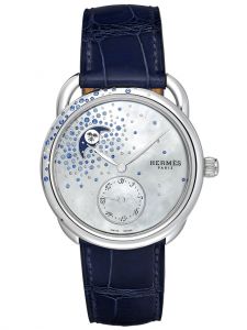 Đồng hồ Hermès Arceau Petite Lune Jeté de Diamants et Saphirs 049629WW00