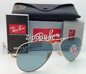 Ray-Ban Men's Polarized Aviator RB3025-001/3R-58 Gold Aviator Sunglasses