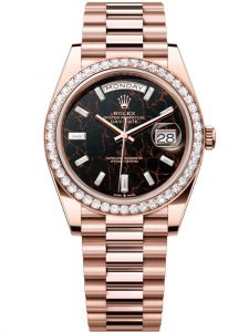 Đồng hồ Rolex Day-Date M228345RBR-0016 228345RBR-0016 vàng Everose 18 ct, mặt số thạch anh và kim cương