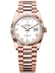 Đồng hồ Rolex Day-Date M128235-0052 128235-0052 vàng Everose 18 ct, mặt số trắng