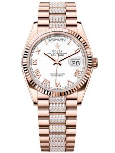 Đồng hồ Rolex Day-Date M128235-0053 vàng Everose 18 ct, mặt số trắng