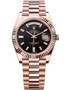 Đồng hồ Rolex Day-Date M228235-0045 228235-0045 vàng Everose 18 ct, mặt số thạch anh và kim cương