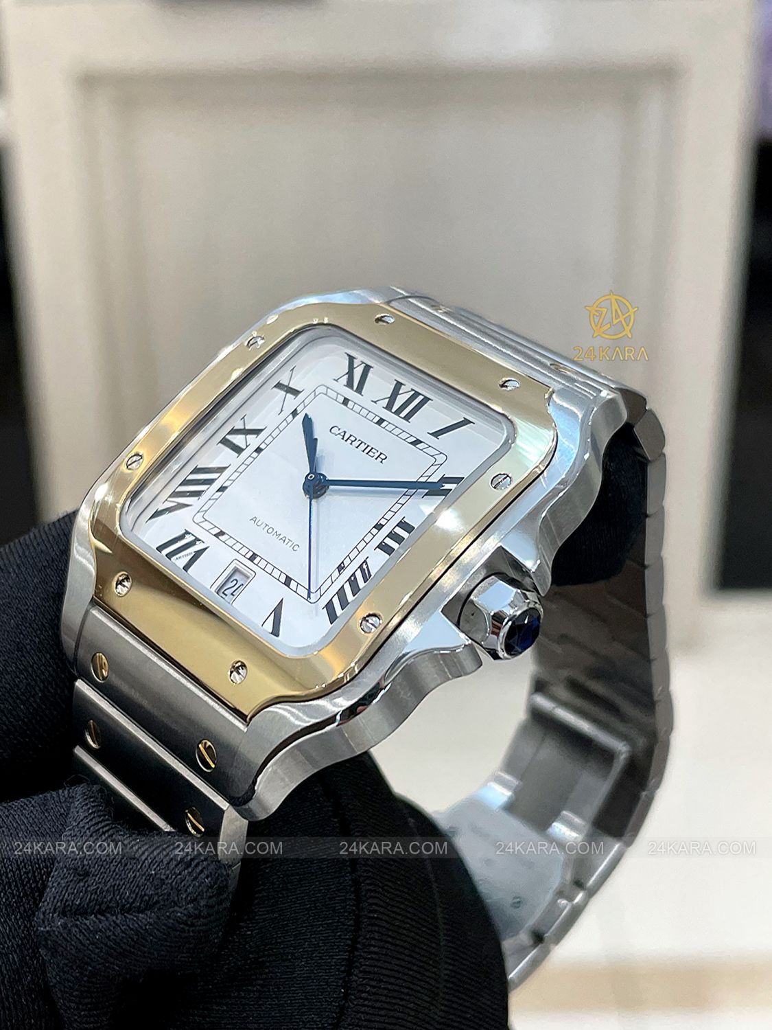 Đồng hồ Cartier Santos de Cartier Large W2SA0009 Automatic Vàng Vàng 18K - Lướt