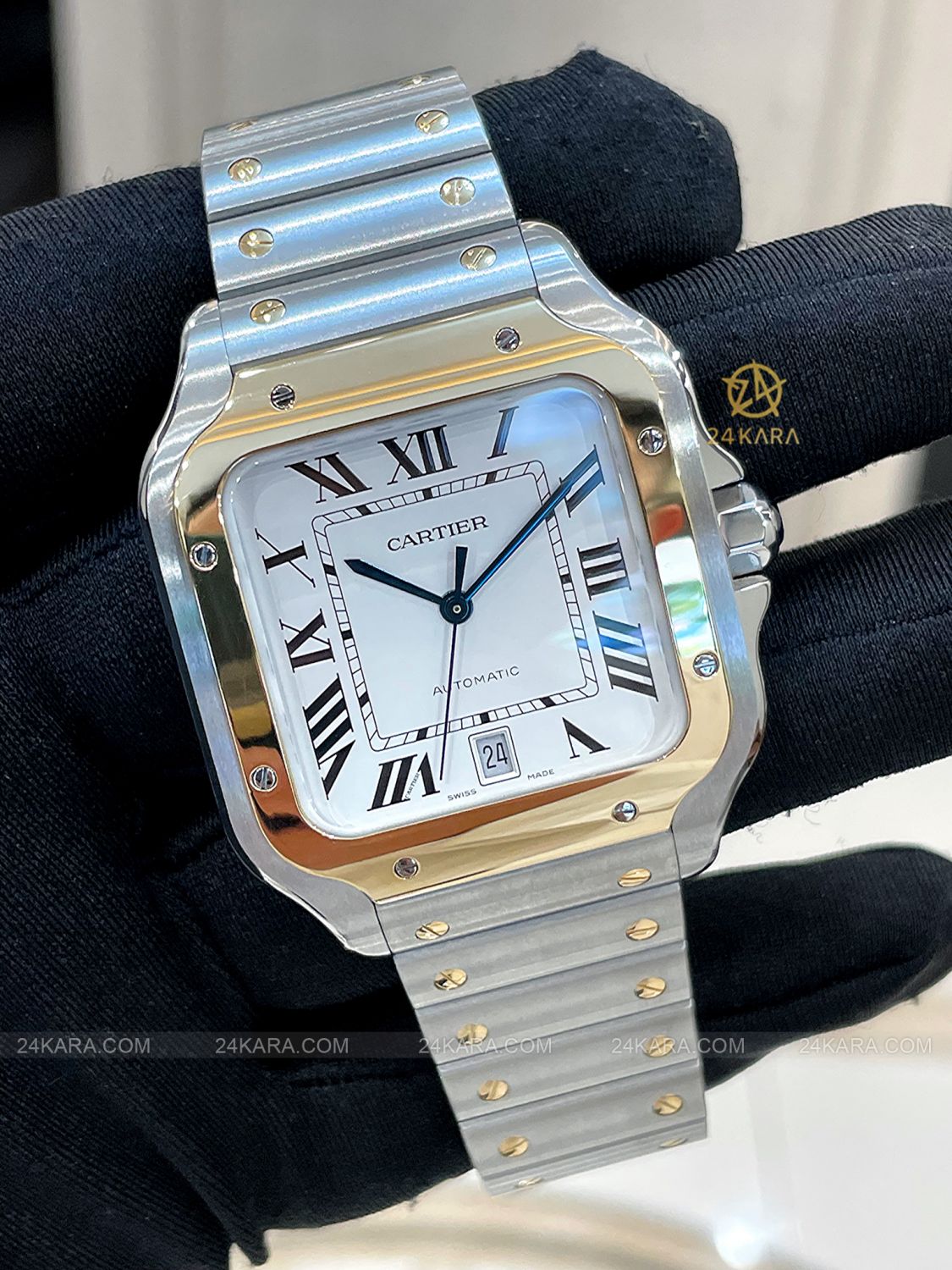 Đồng hồ Cartier Santos de Cartier Large W2SA0009 Automatic Vàng Vàng 18K - Lướt
