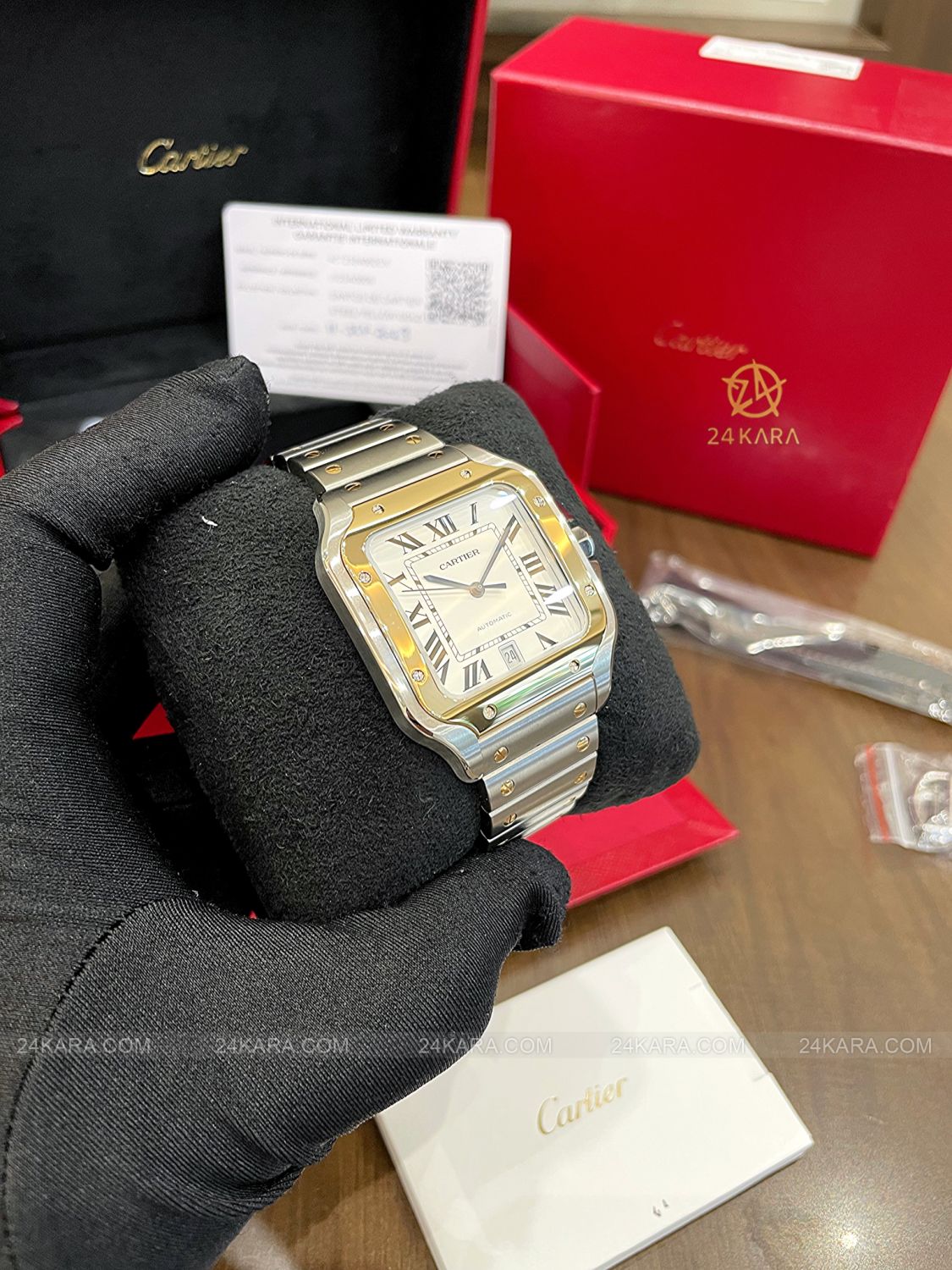 Đồng hồ Cartier Santos de Cartier Large W2SA0009 Automatic Vàng Vàng 18K - Lướt