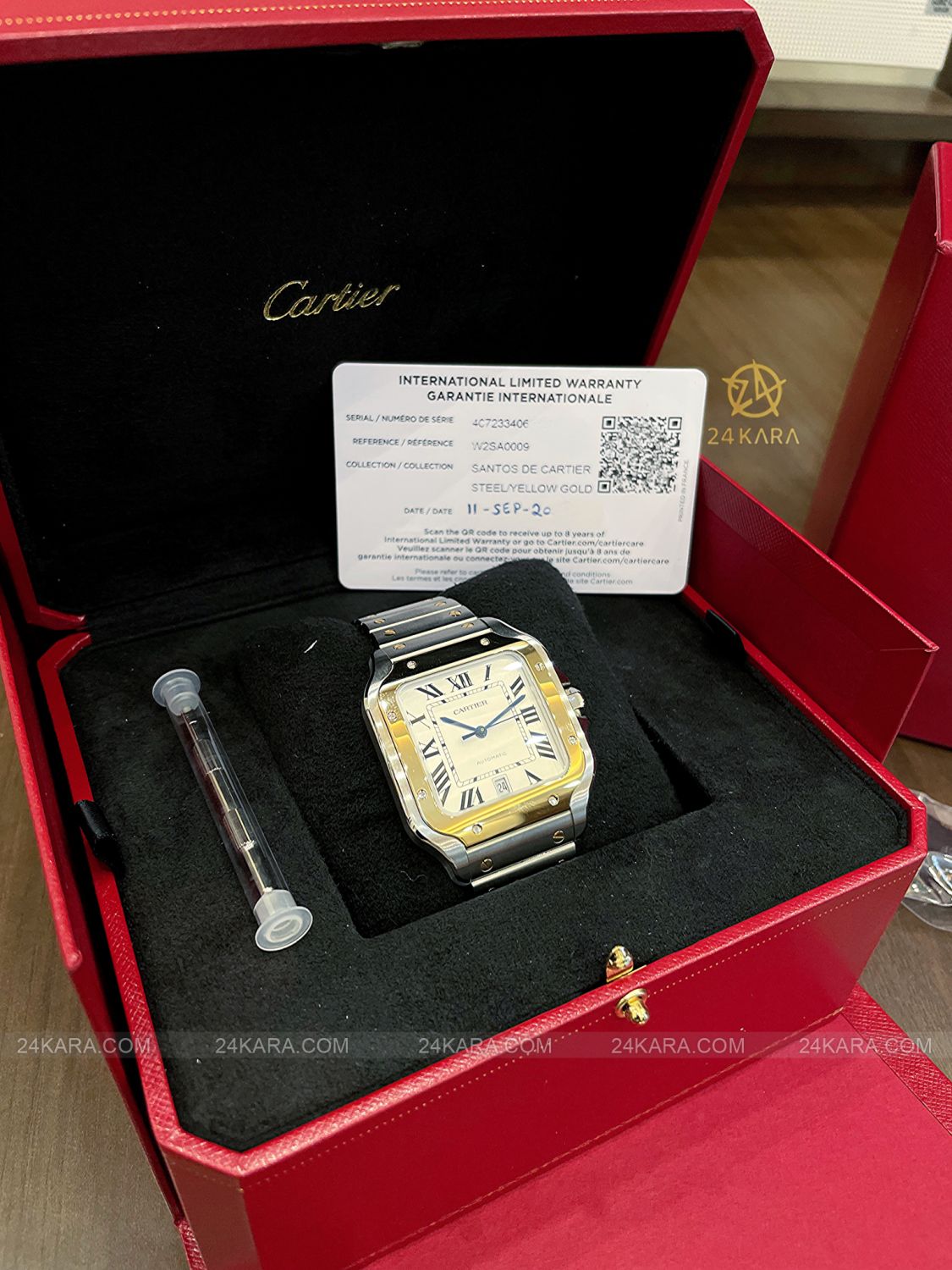 Đồng hồ Cartier Santos de Cartier Large W2SA0009 Automatic Vàng Vàng 18K - Lướt