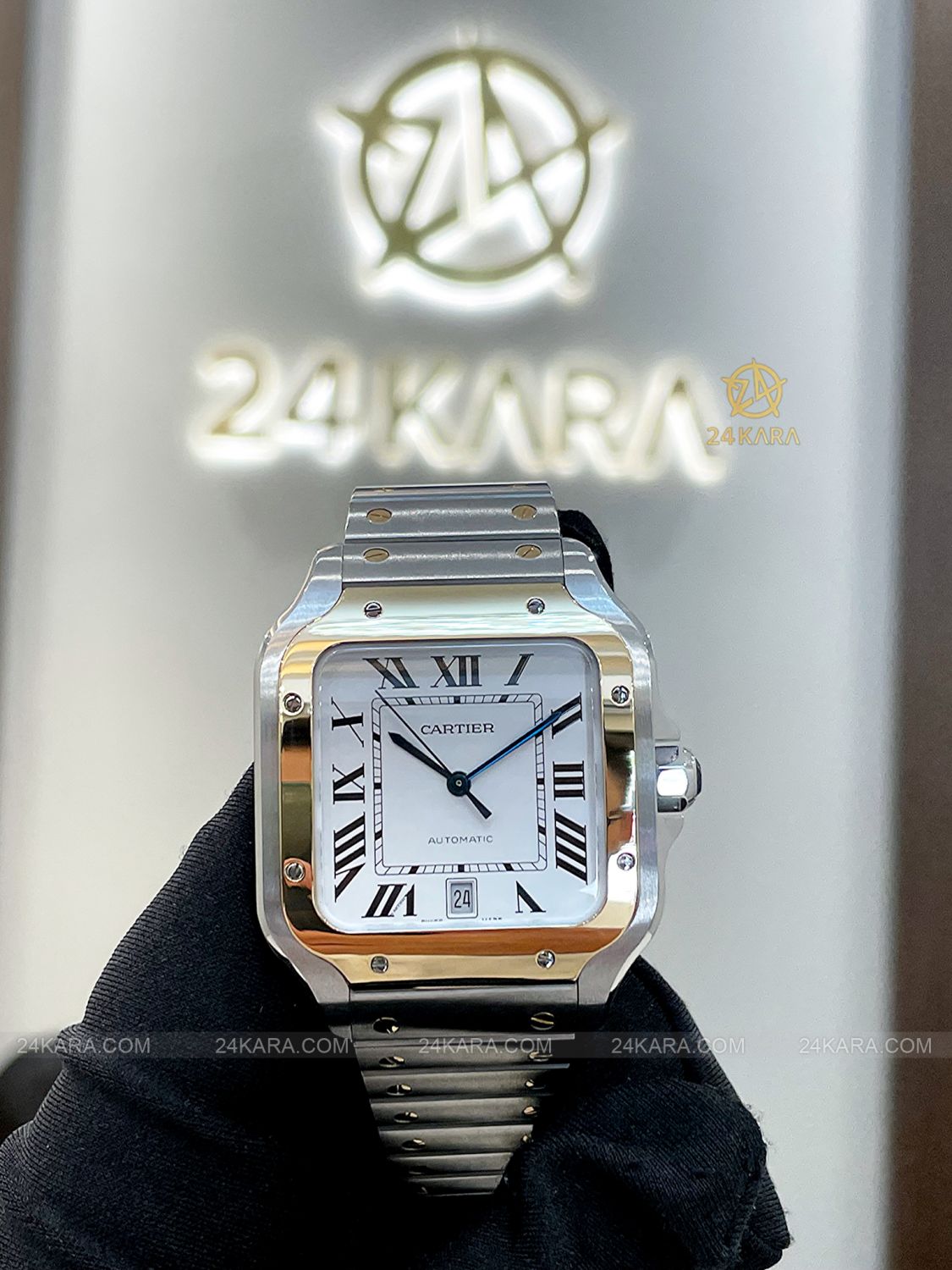 Đồng hồ Cartier Santos de Cartier Large W2SA0009 Automatic Vàng Vàng 18K - Lướt