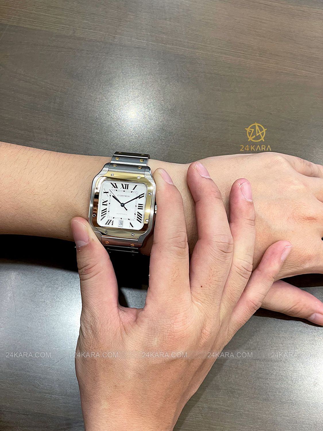 Đồng hồ Cartier Santos de Cartier Large W2SA0009 Automatic Vàng Vàng 18K - Lướt