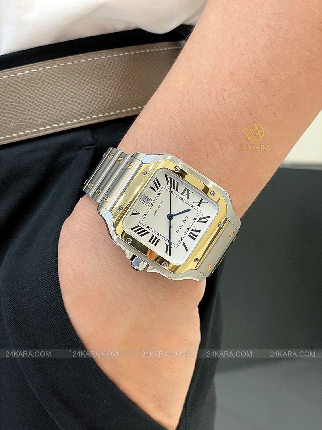Đồng hồ Cartier Santos de Cartier Large W2SA0009 Automatic Vàng Vàng 18K - Lướt