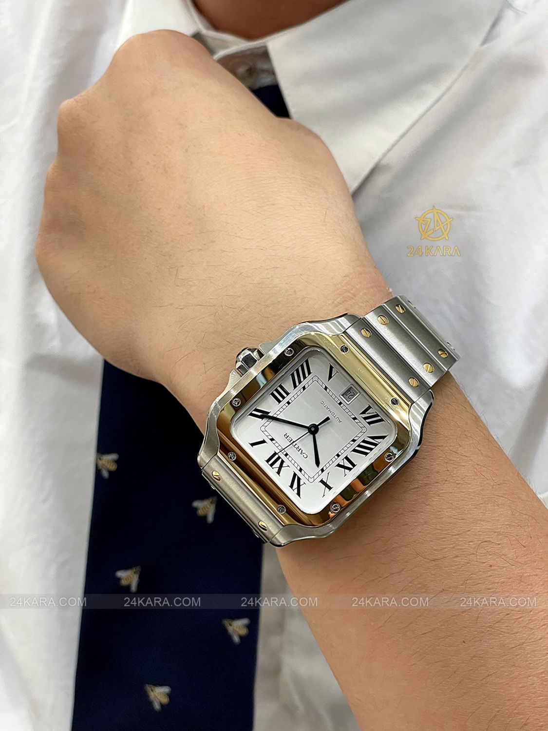 Đồng hồ Cartier Santos de Cartier Large W2SA0009 Automatic Vàng Vàng 18K - Lướt