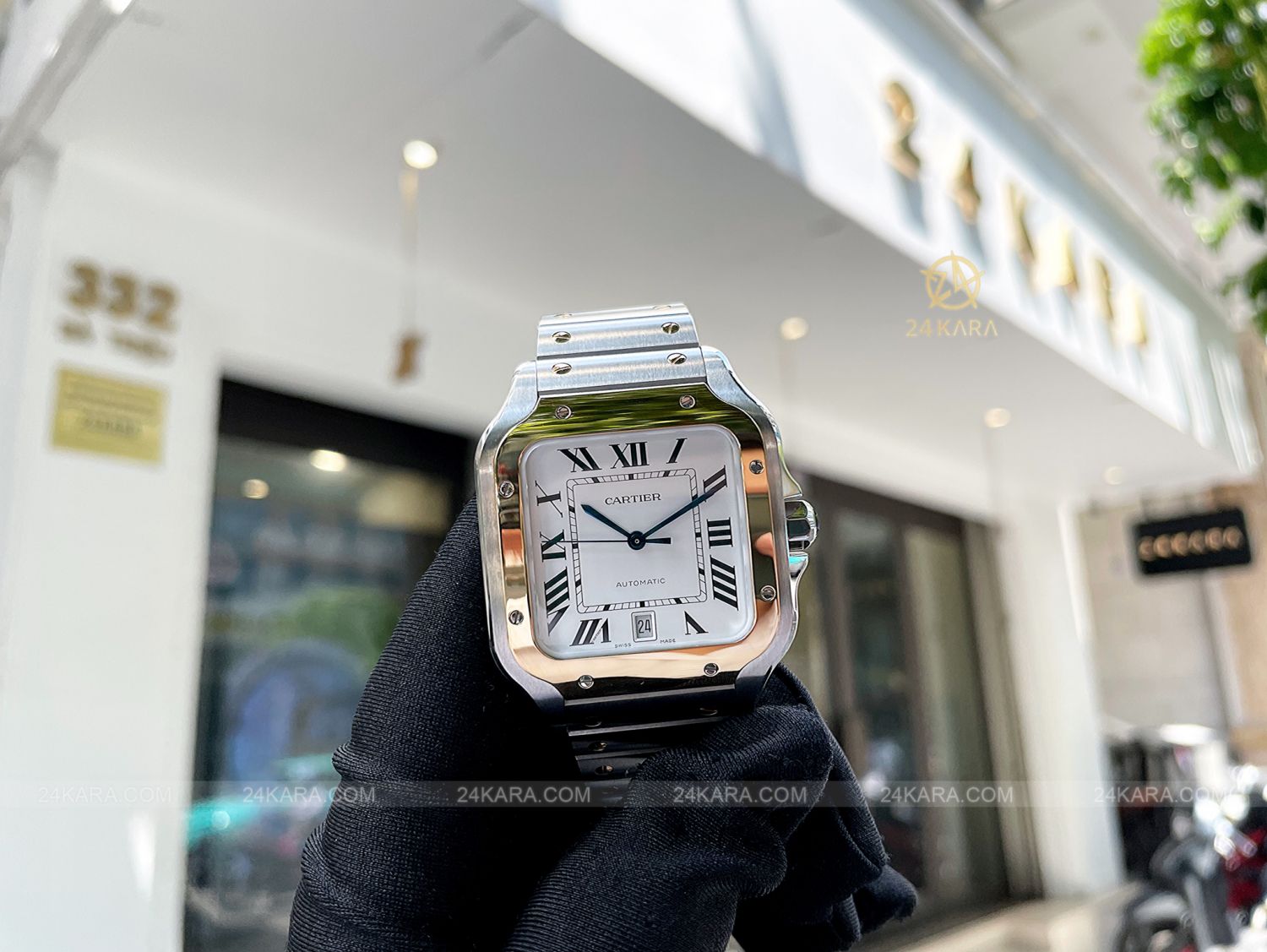 Đồng hồ Cartier Santos de Cartier Large W2SA0009 Automatic Vàng Vàng 18K - Lướt