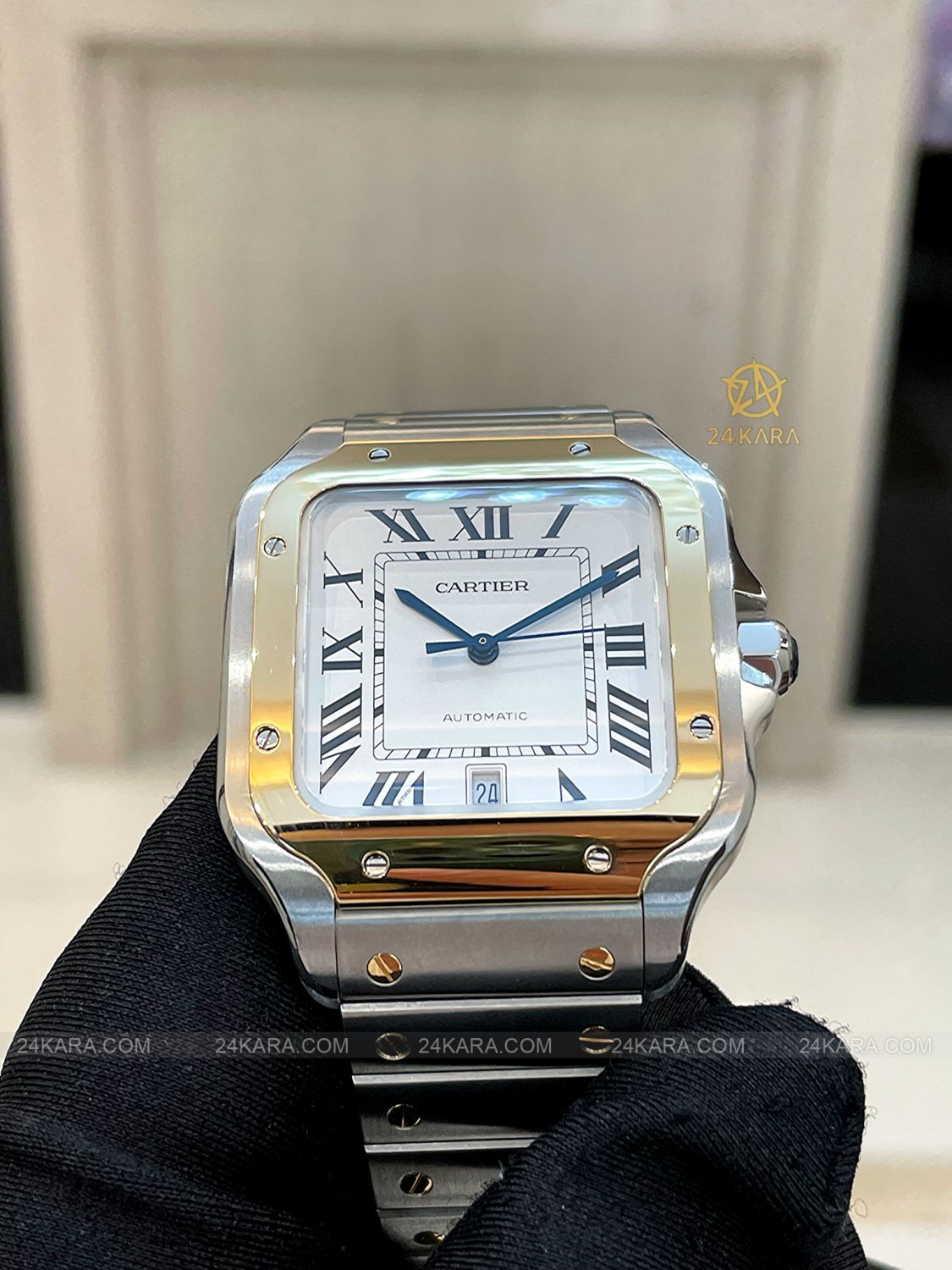 Đồng hồ Cartier Santos de Cartier Large W2SA0009 Automatic Vàng Vàng 18K - Lướt