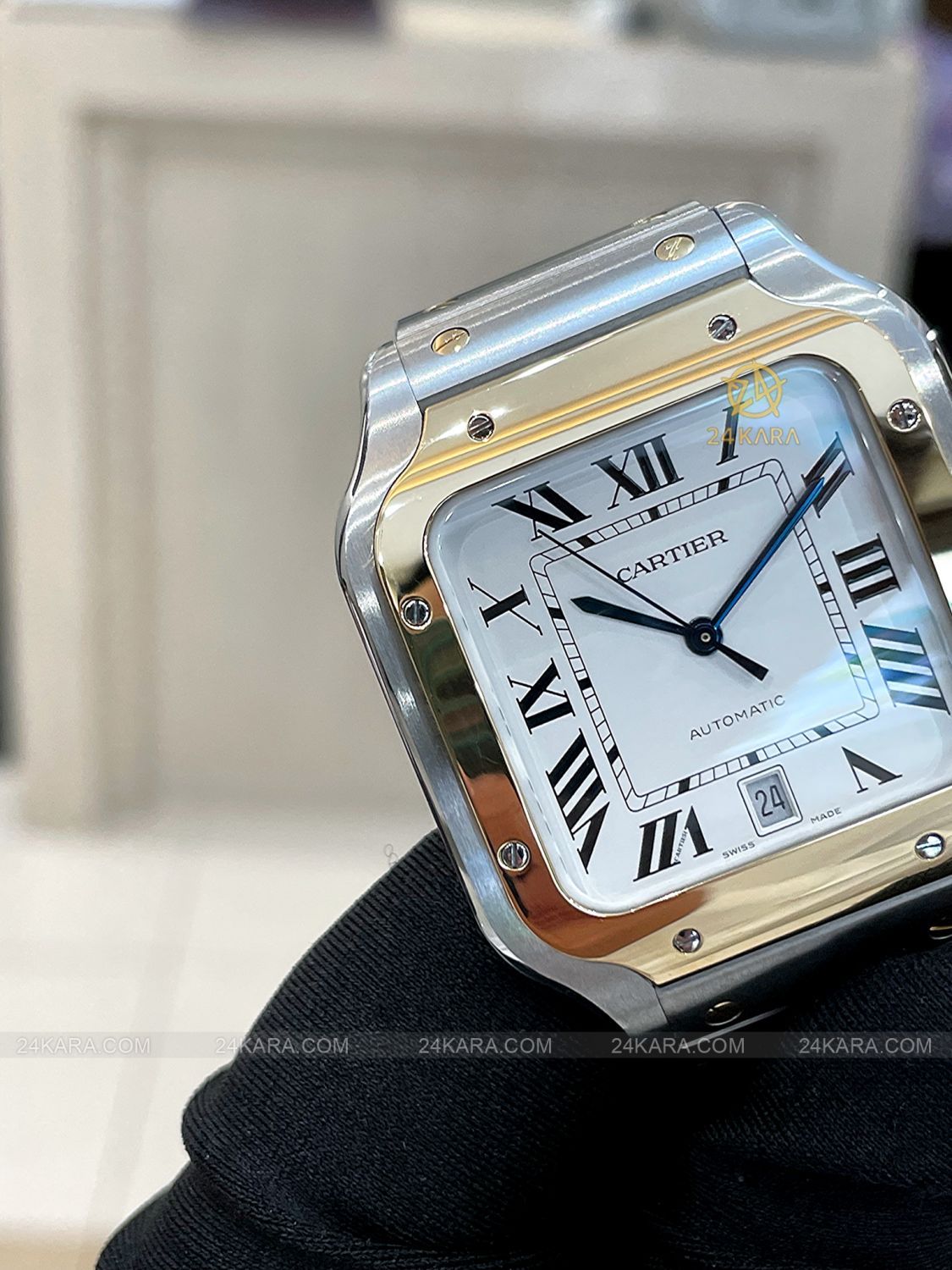Đồng hồ Cartier Santos de Cartier Large W2SA0009 Automatic Vàng Vàng 18K - Lướt