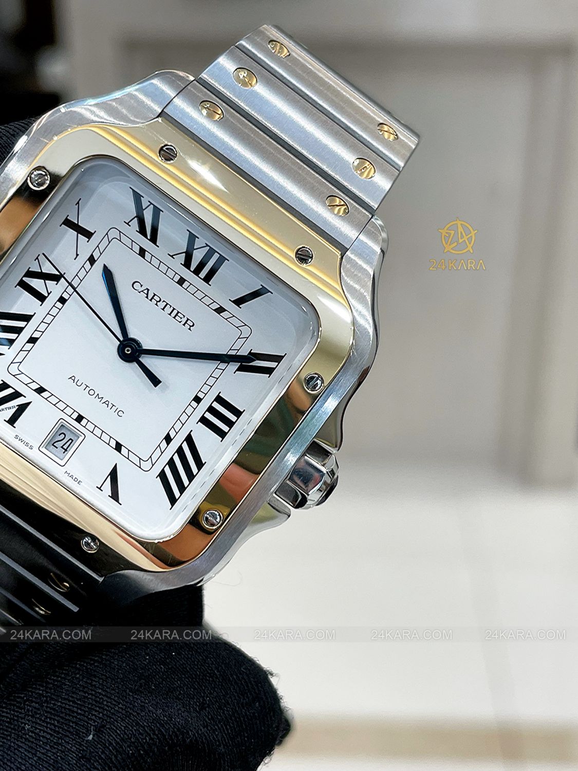 Đồng hồ Cartier Santos de Cartier Large W2SA0009 Automatic Vàng Vàng 18K - Lướt
