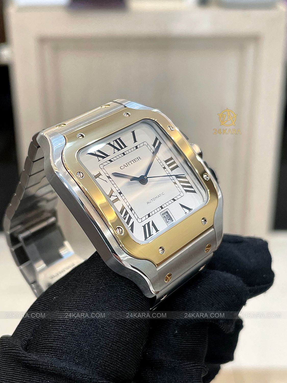 Đồng hồ Cartier Santos de Cartier Large W2SA0009 Automatic Vàng Vàng 18K - Lướt