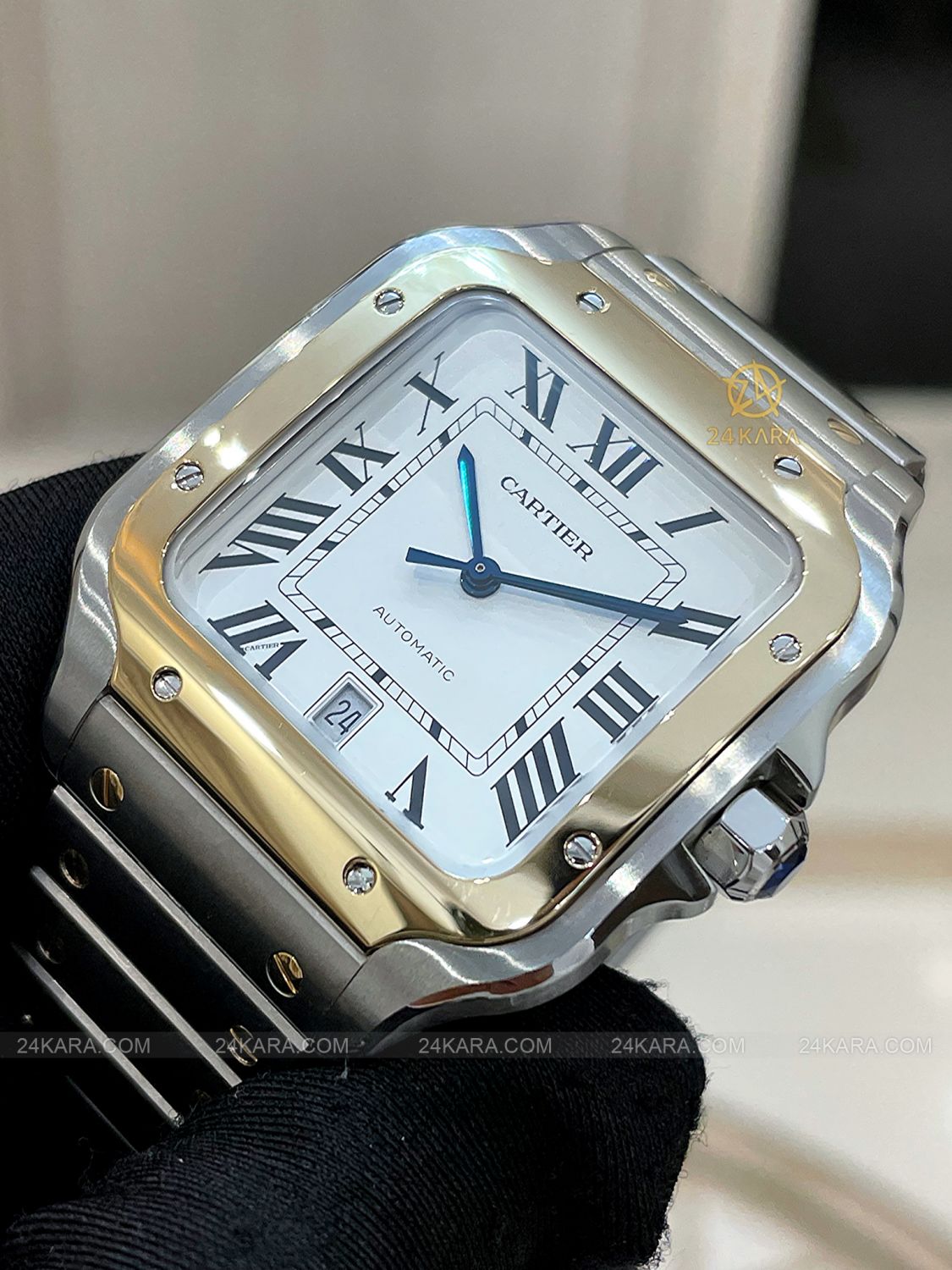 Đồng hồ Cartier Santos de Cartier Large W2SA0009 Automatic Vàng Vàng 18K - Lướt