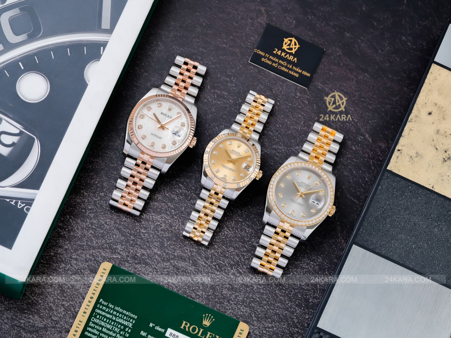 Đồng hồ Rolex Datejust 36 M116231-0059 116231-0059 Vàng Everose 18ct Mặt bạc vi tính Kim cương
