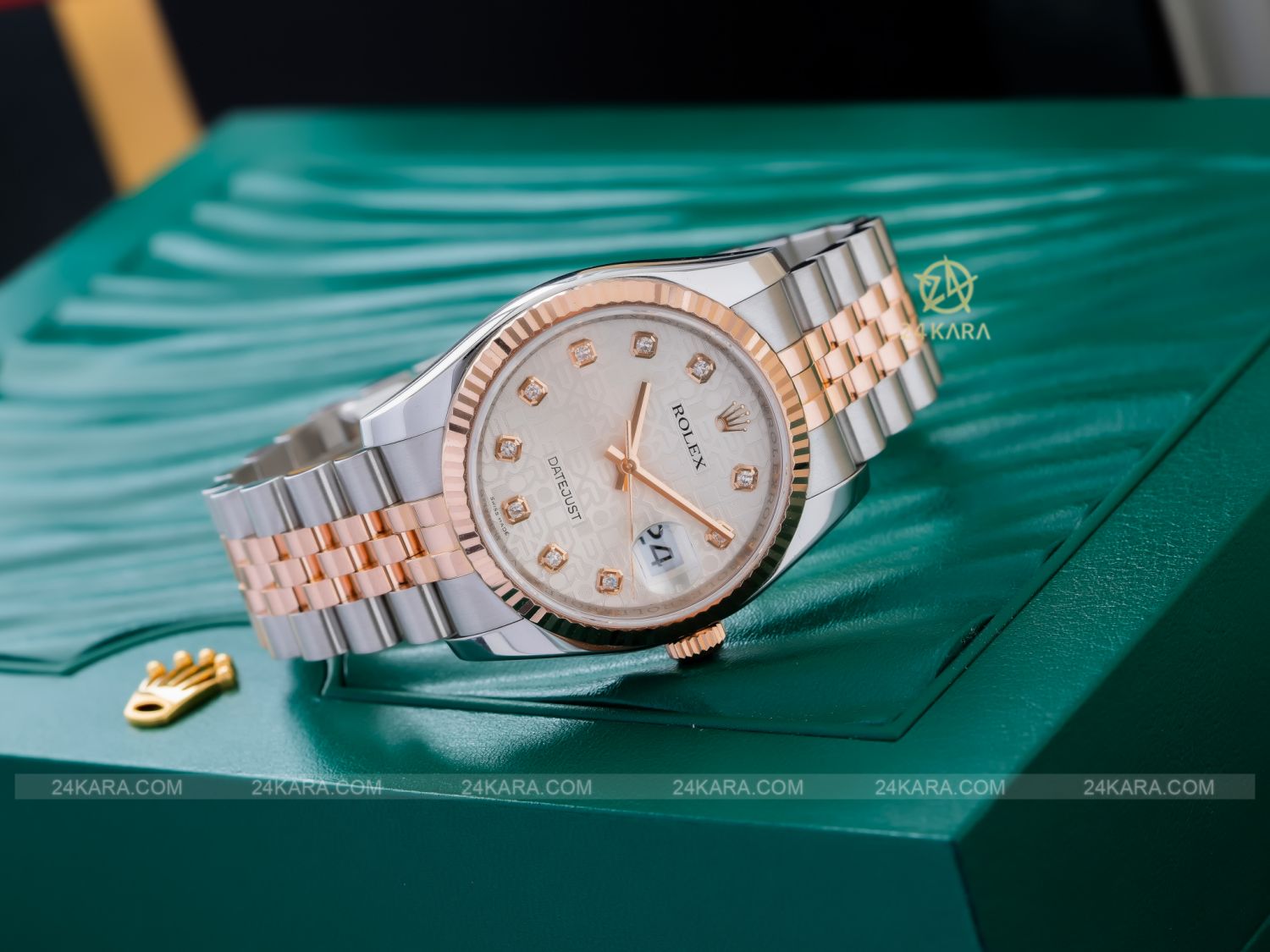 Đồng hồ Rolex Datejust 36 M116231-0059 116231-0059 Vàng Everose 18ct Mặt bạc vi tính Kim cương