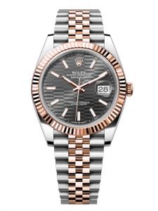 Đồng hồ Rolex Datejust M126331-0020 126331-0020 Thép và Vàng hồng, mặt số họa tiết gấp nếp xám đậm - Mẫu mới 2022