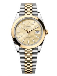 Đồng hồ Rolex Datejust M126303-0022 126303-0022 Thép và Vàng vàng, mặt số họa tiết gấp nếp ánh vàng - Mẫu mới 2022