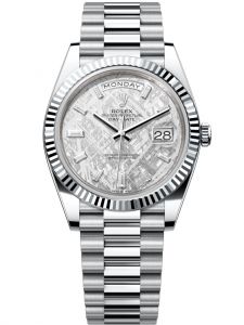 Đồng hồ Rolex Day-Date M228236-0011 228236-0011 Platinum, mặt số đá thiên thạch kim cương - Mẫu mới 2022