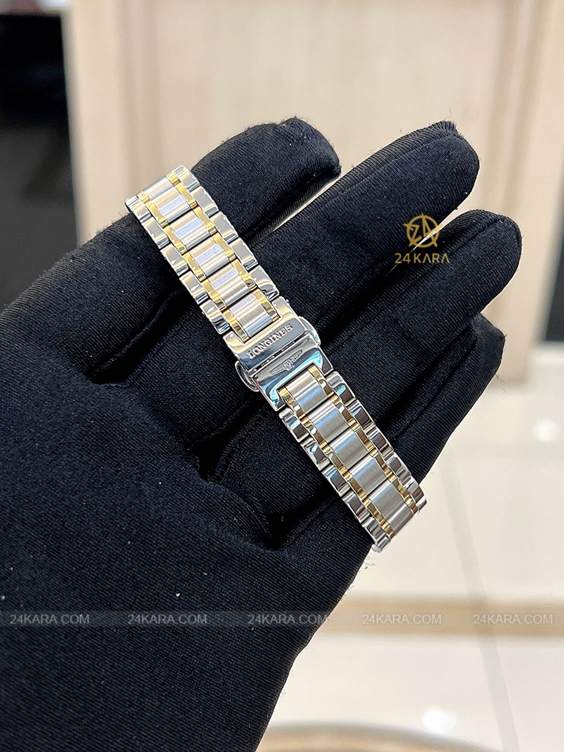 Đồng hồ Longines Master Collection L21285777 L2.128.5.77.7 Vàng vàng 18K mặt trắng nạm kim cương - Lướt