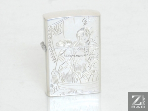 MS 249. Zippo bạc khối Nhật "Bảy vị Phúc thần" - 1950s