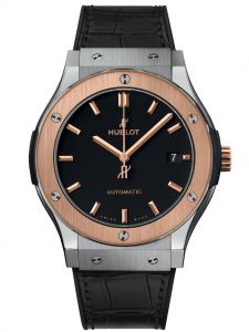 Đồng hồ Hublot Classic Fusion King Gold Black 511.NO.1181.LR 45mm dây da - Lướt