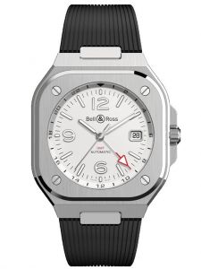 Đồng hồ Bell & Ross BR 05 Gmt White BR05G-SI-ST/SRB