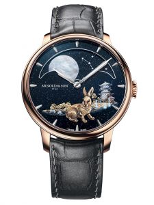 Đồng hồ Arnold & Son Perpetual Moon Rabbit Aventurine Black 1GLBR.Z06A.C161A - Phiên bản giới hạn