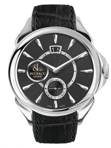 Đồng hồ Jacob & Co. Palatial Classic Manual Big Date Steel Black Dial PC400.10.NS.NS.A - Phiên Bản Giới Hạn