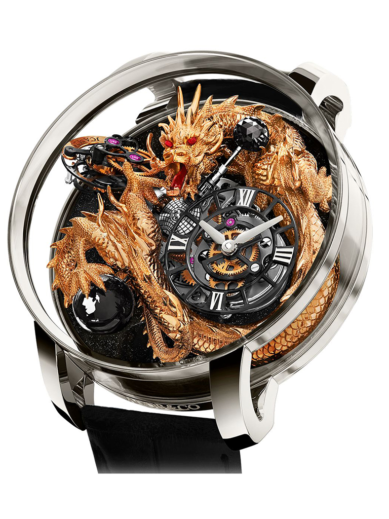 ng h Jacob Co. Astronomia Black Dragon White Gold AT112.30.DR