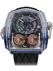 Đồng hồ Jacob & Co. Twin Turbo Furious Baguette White Diamonds & Blue Sapphires TT800.30.BB.UA.A - Phiên Bản Duy Nhất