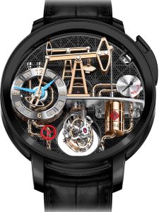 Đồng hồ Jacob & Co. Oil Pump Automaton Tourbillon Black DLC OI100.21.AA.AA.A