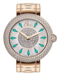 Đồng hồ Jacob & Co. Brilliant Half Pave Rose Gold Couture Icy Blue Sapphires BQ030.40.RH.KG.A40RA