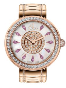 Đồng hồ Jacob & Co. Brilliant One Row Rose Gold Couture Pink Sapphires BQ030.40.RO.KC.A40RA - Phiên Bản Giới Hạn