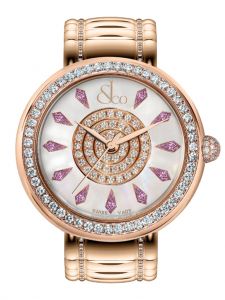 Đồng hồ Jacob & Co. Brilliant One Row Rose Gold Couture Pink Sapphires BQ020.40.RO.KC.A40RA - Phiên Bản Giới Hạn