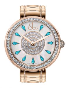 Đồng hồ Jacob & Co. Brilliant One Row Rose Gold Couture Icy Blue Sapphires BQ030.40.RO.KG.A40RA - Phiên Bản Giới Hạn